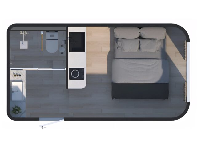 Space series capsule house: S-19 19m2