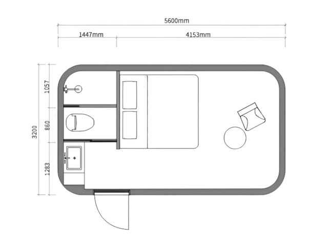 Space series capsule house: S-19 19m2